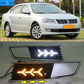1 Чифт Led Дневни Светлини DRL За Volkswagen VW Lavida 2013 с жълто, сигнално устройство светлина Trun Синята Нощна Лампа