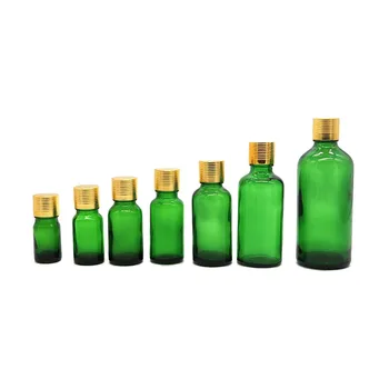 10 x Многократно използване на Зелени Стъклени Бутилки С Капачки Бутилка за Етерично масло Контейнери за Шампоан 5 мл 10 мл 15 мл, 20 мл-30 мл-50 мл-100 мл