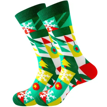 10 Чифта Унисекс Топли Коледни Спортни Чорапи С Мек Принтом, Средни Чорапи, Зимни Чорапи, Кожени Превръзки За Краката