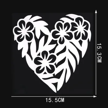 15,5 см * 15,3 СМ автоаксесоари Pretty Love Flower Графична Vinyl Стикер Стикер PVC