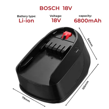 18 6800 mah литиево-йонна батерия за Инструменти на Bosch за дома и градината (само за тип C) PBA PSB PSR PST AL1830CV AL1810CV AL1815CV