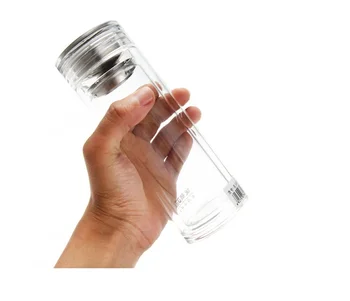1БР 300 мл Новият китайски чай популярна двупластова стъклена бутилка за вода с инфузором KD 1475