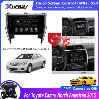 2 Din Система Android Авто Стерео За Toyota Camry северна америка Автомобилен GPS Навигация Стерео DVD Плейър Tesla Стил