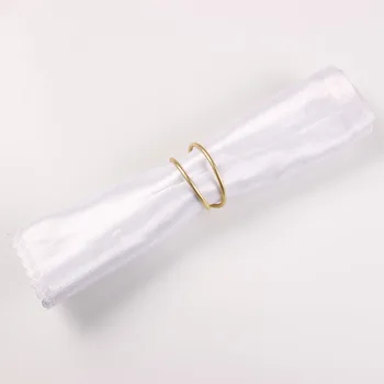 2 елемента Гореща разпродажба кръст 2 обиколки просто ням златен пръстен за салфетки акупресура пръстен за салфетки
