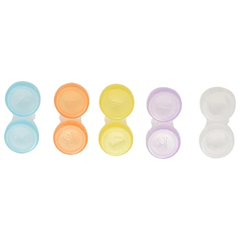20 X чанти за контактни лещи - калъфи за съхранение с цветни маркировками L и R, различни цветове (многоцветни)
