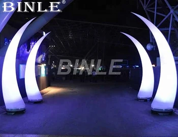 2018 нов очарователен 3 м въздушен надуваем LED конус надуваем слонова кост за украса на сцена