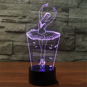 2018-нови външнотърговските балетные танцьори 3D светлини семицветные сензорни led визуални светлини подарък атмосферни лампа 4120 мигащи играчки