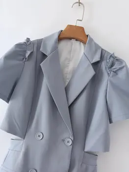 2022 лятото на нов дупки отзад персонализирани двухрядный костюм копчета с дълги и къси ръкави на палтото