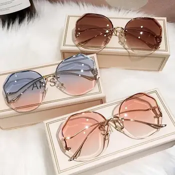 2022 Модни Слънчеви очила без граници, Дамски Слънчеви очила с защита от Uv, Европейски и американски Модни Слънчеви очила