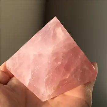 268 г натурален розов кристал пирамида Здравословен розов прах кварцов обелиск точка Изцеление щастлив Талисман