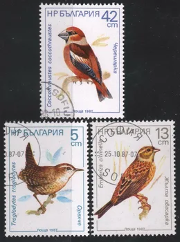 3 бр./компл. Пощенски марки на България 1987 Птици са Използвали Пощенски Марки с Маркировка за Колекционери