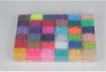 3000 perle hama Box Set Perler Мъниста Хам Мъниста 5 мм, 24 Цвята САМ Творчески Пъзели Танграм Пъзел Детска Дъска за Образование на Детето
