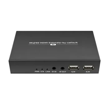328ft HDMI KVM Разклонител 4 До @ 60 Hz HDMI 2,0 Предавател Приемник Комплект С Поддръжка на USB YUV4: 4:4, RS232, IR