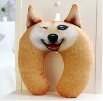 3D куче U-образна въздушна възглавница за шията шейная u-образна въздушна възглавница за шията възглавница за пътуване