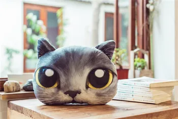 3D творческа личност нов сладък Мяу звезди котка възглавница момиче Офис Забавно Носталгия Ден на Св. Валентин, подарък за рожден Ден