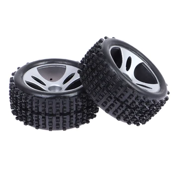 4 бр. висококачествени гуми се използват за Wltoys A959 RC suv 4WD дубликат гума част от A959-01 60.5*27.5 мм, Черен