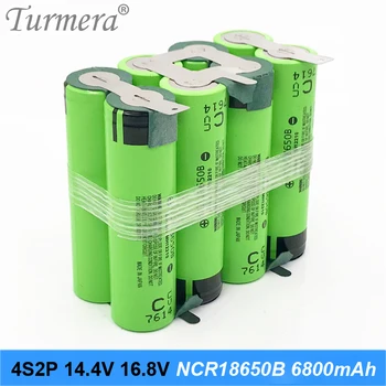 4s2p батерия 18650 pack ncr18650b 6800 mah 16,8 В 14,4 заваряване В защитна батерия за отвертки инструменти батерия индивидуална батерия