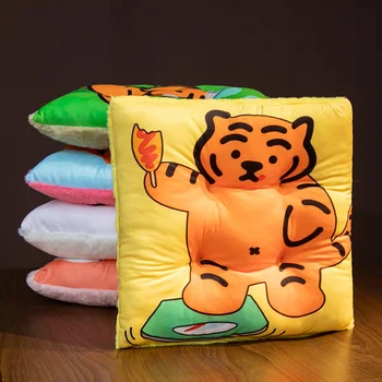 5 анимационни животни плюшен тигър въздушна възглавница памук стол разтегателен възглавница уютни и модерни помещения за украса на началната стая