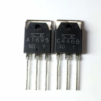5 двойки 2SA1695 TO-3P + 2SC4468 или 2STA1695 + 2STC4468 TO3P един силициев PNP + NPN Эпитаксиальный Планарный транзистор безплатна доставка