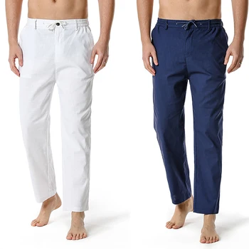 6 Цвята на Най-новия прием, Мъжки Ежедневни Панталони с джобове за разтеглив ластик на Талията, Однотонная Лятна Модни Дрехи S-3XL