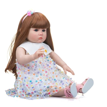 60 СМ Бебе Момиче Предизвикателство Кукла Възстановената Принцеса от Джули Дълга Червена Коса, Меки и Приятни Подаръци за Деца