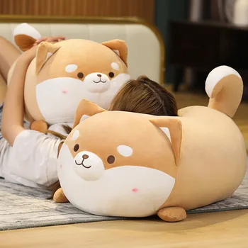 65 см Мазнини Shiba-Ин и Corgi Куче Плюшени Играчки Меки Kawaii Животни Карикатура Възглавница Кукли Подарък за Деца на Малки Деца