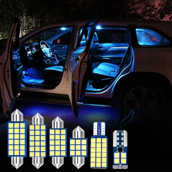 7 бр. Автомобилни LED Светлини За Ford Mondeo 5 MK5 2013 2016 2017 Интериорни Лампи За Четене Тоалетен Огледало Багажника Аксесоари