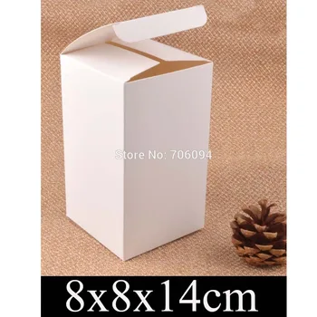 8*8*14 см Козметична/Златар бяла хартиена кутия 3,1 