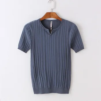 8133-Тениска с къс ръкав, ежедневни мъжки поло риза с къс ръкав