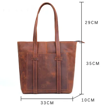 AETOO Нова чанта-тоут в ретро стил от кожата crazy horse, ежедневна чанта от телешка кожа, по-голямата голям женствена чанта на едно рамо, Европа и