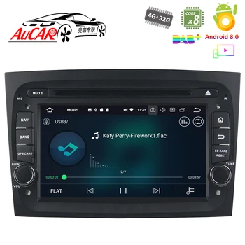 Android кола DVD плейър Сензорен екран стерео за Fiat Doblo 2016 Автомобилен GPS Мултимедия HD Bluetooth Радио, WIFI 4G AUX 1 Din