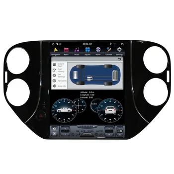 Android9.0 Tesla Стил Вертикален Екран 10,4-инчов Автомобилен Мултимедиен плейър GPS Навигация DSP Радио за 2010-2016 Volkswagen Tiguan
