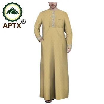 APTX Мюсюлманска Мъжка Мода Джубба Тоби По поръчка Мъжки Однобортная Свободна Ежедневни Стилна Джубба Тоби TA001