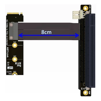 AYHF-PCI-E PCI Express от 16X до 4X Удлинительный лентов кабел Кабел-адаптер Express Card от 90 градуса до 180 градуса-0,1 М