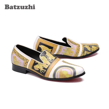 Batzuzhi/ модни мъжки обувки; луксозни zapatos de hombre; ежедневни кожени обувки; мъжки луксозни вечерни сватбени обувки за мъже; US6-12