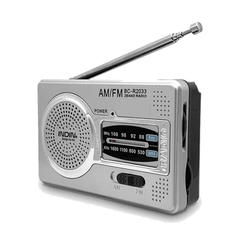 BC-R2033 AM FM Радио Телескопична Антена Пълната Гама Преносими Радио Ретро FM Света Джобен Радиоплеер За Възрастните Хора