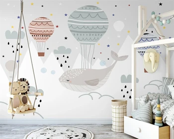 Beibehang На поръчка Скандинавски ръчно рисувани фентъзи модерна въртележката детска стая звездното небе на фона на тапети papel de parede