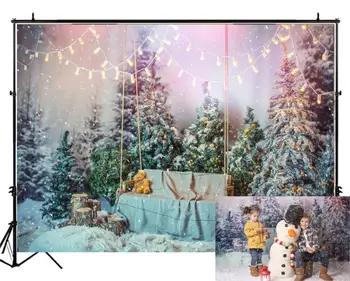 BEIPOTO Зимни Снежни Коледни Декори Фон За Украса на Парти Коледно Събитие семейство детски детски фотобудки филмов студио подпори