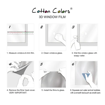 CottonColors Privacy Прозорци Фолио, Без Лепило Статични Декоративни Матови Етикети На прозореца Размер 45 x 200 см