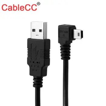 CY CableCC Mini USB B Тип 5pin Мъжки Правоъгълен 90 Градуса към USB 2.0 Мъжки Кабел за предаване на данни с Ферритом 3,0 м