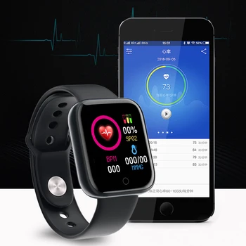 D20 Pro Bluetooth 4.0 И Смарт Часовник Със Сензорен Екран Y68s, следи Кръвното налягане, Сърцето, Спортни Умни Часовници, Фитнес Тракер, Часовници