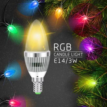 E14 3 W RGB 16 Промяна на Цвета на Затъмняване на Led Лампа, Свещ, Лампа Led Лампа Реколта Свещ Лампа За Вътрешно Осветление Полилей Осветление