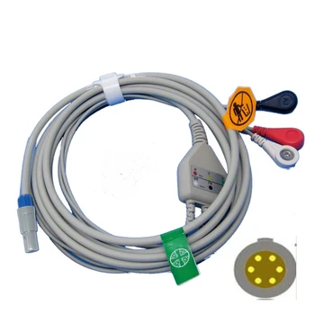 EC-208 едно Парче кабел за ЕКГ на Пациента IEC с защелкивающимся скоба, 3 и 5 За КИТАЙСКИЯ КРЕАТИВНО Монитор ЕКГ-электрокардиографа