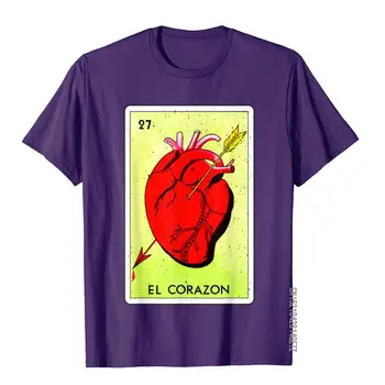 El Corazon Лотариен Подарък Мексико Лотария El Corazon Тениска Подарък Мъжки Тениски Сладки Памучни Тениски За Фитнес