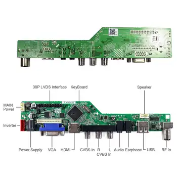 HD VGA MI AV, USB RF LCD такса контролер, Съвместим с 12,1-инчов LCD екран, 1280X800 LTN121AT09