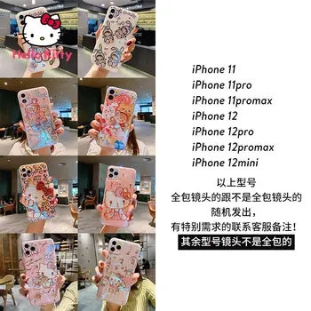 Hello Kitty за iPhone7/8P/X/XR/XS/XSMAX/11/12Pro/12mini Силикон Blu-ray Персонални Творчески калъф за вашия телефон