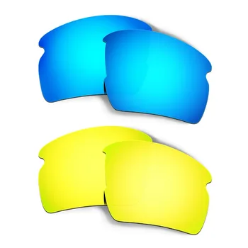 HKUCO за слънчеви очила Flak 2.0 XL Поляризирани сменяеми лещи Цвят Синьо и 24-КАРАТОВО Злато - 2 чифта в 1
