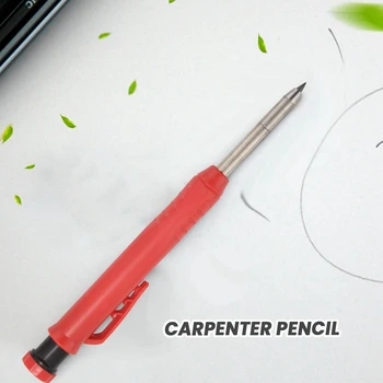 HLZS-4 бр. дърводелски моливи, строителни моливи с острилка ви и грифелями, механични моливи, моливи за чертане, чертилка