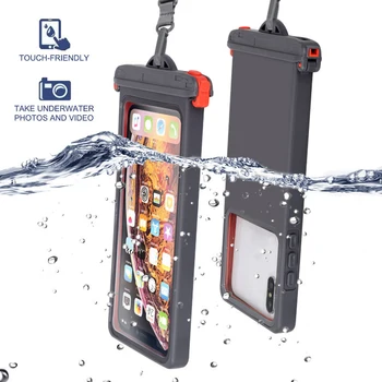 IPX8 водоустойчива чанта от 6.9-инчов мобилен телефон подводен калъф устойчив на удари плувен калъф за мобилен телефон с пълен защитен калъф за тяло