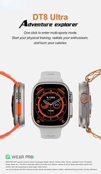 IWO – montre connectée DT8 pour hommes et femmes,, avec suivi GPS, thermomètre, étanche, série 8, pour Apple, 49mm